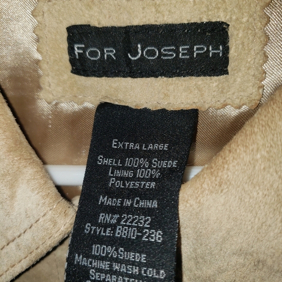 VINTAGE FOR JOSEPH TAN SUEDE JACKET XTRA LARGE. - Picture 3 of 8